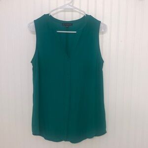 AdriannaPapell Darling! Slvless BLOUSE Button Front EASYCARE V-neck EUC